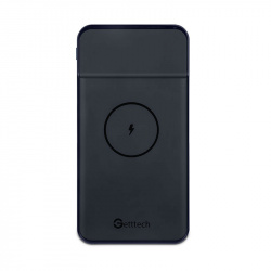 Cargador Portátil Getttech Power Bank GBN-P10MP-01, 10.000mAh, Negro  