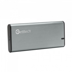 Gettech Gabinete de Disco Duro GCE-M231-01 M.2, SATA, USB Tipo-C, Aluminio 