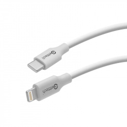 Getttech Cable Lightning Macho - USB-C Macho, 1 Metro, Blanco 