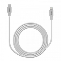 Getttech Cable Lightning Macho - USB-C Macho, 1 Metro, Blanco 
