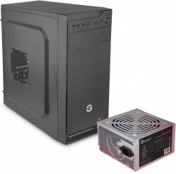 Gabinete Getttech GCM-550AC-01, Midi-Tower, ATX/Micro-ATX/Mini-ITX, USB 2.0/3.0, con Fuente de 550W, 1 Ventilador Instalado, Negro  