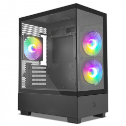 Gabinete Getttech GCM-550AC-02, Mini-Tower, Micro-ATX/Mini-ITX, USB 2.0/3.0, sin Fuente, 3 Ventiladores Instalados, Negro 