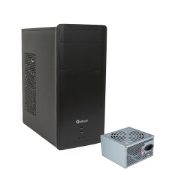 Gabinete Getttech GG1802, Midi-Tower, ATX/Micro-ATX, USB 2.0, con Fuente de 500W, 1 Ventilador Instalado, Negro 