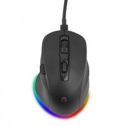 Mouse Ergonómico Getttech GGM-RGBTR-01, Inalámbrico, Óptico, 6.400DPI, RF Wireless/Bluetooth/USB-A, Negro 