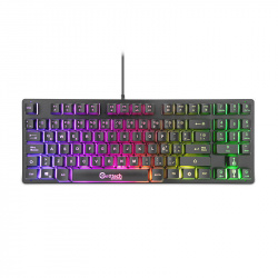 Teclado Gamer Getttech TKC 80% RGB, Teclado Membrana, Alámbrico, Negro (Español) 