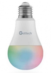 Getttech Foco LED Inteligente GSR-71001, WiFi, RGB, Base E26/E27, 12W, 1000 Lúmenes, Blanco 