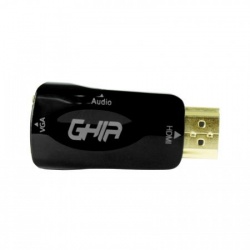 Ghia Adaptador HDMI Macho - VGA Hembra, Negro 