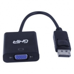 Ghia Adaptador DisplayPort Macho - VGA Hembra, Negro 
