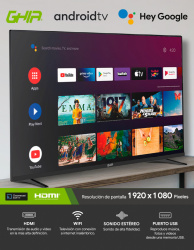 Compra Ghia Smart TV LED 40", Full HD, Negro, G40ATV22 | Cyberpuerta.mx