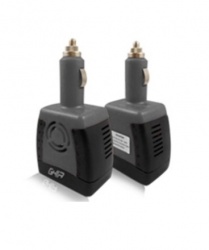 Ghia Adaptador para Auto GAC-001, 12V, 150W, USB 2.0, Negro/Gris 