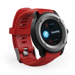 Ghia Smartwatch Draco, GPS, Bluetooth 4.0, Rojo - Resistente al Agua 