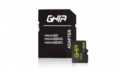 Memoria Flash Ghia, 16GB MicroSDHC, Clase 6, con Adaptador 