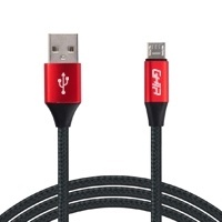Ghia Cable USB A Macho - Lightning Macho, 1 Metro, Negro/Rojo 