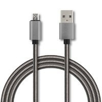 Ghia Cable USB Macho - Micro USB B, 1 Metro, Gris 