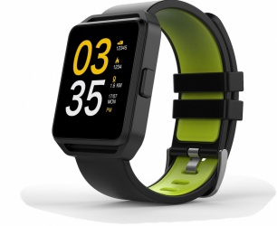 Ghia Smartwatch GAC-108, Touch, Bluetooth 4.0, Android 7.1/iOS 9.3, Negro/Verde - Resistente al Agua 
