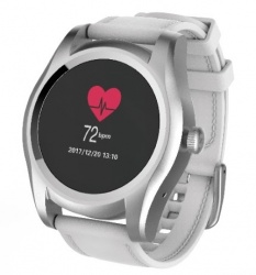 Ghia Smartwatch GAC-144, Touch, Bluetooth 4.0, Android 7.1/iOS 9.3, Plata - Resistente al Agua 