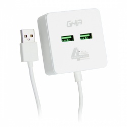 Ghia Hub USB-A 2.0 - USB-A 2.0, 480 Mbit/s  