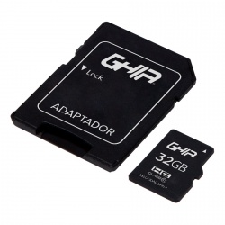 Memoria Flash Ghia, 32GB MicroSDHC, Clase 10, con Adaptador 