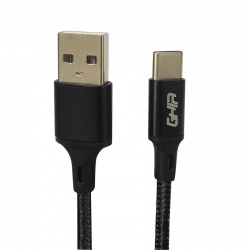 Ghia Cable USB-A Macho - USB-C Macho, 1 Metro, Negro 