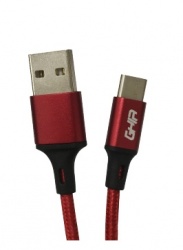 Ghia Cable USB A Macho - USB C Macho, 1 Metro, Rojo 