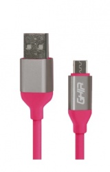 Ghia Cable USB A Macho - Micro-USB A Macho, 1 Metro, Rosa 
