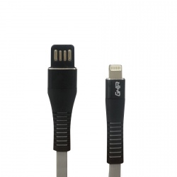 Ghia Cable de Carga Lightning Macho - USB A Macho, 1 Metro, Negro/Gris, para iPhone/iPad 
