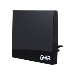 Ghia Antena para Televisión GANT-001 para Interiores, FM/UHF/VHF, Negro 