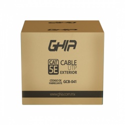 Ghia Bobina de Cable Cat5e UTP con Gel para Exteriores, 305 Metros, Negro 