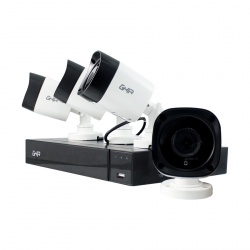 Ghia Kit de Vigilancia GDV-013 de 4 Cámaras y 4 Canales, con Grabadora DVR 