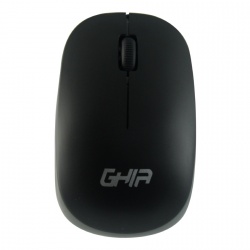 Mouse Ergonómico Ghia GM300NG, Inalámbrico, Óptico, 1.000DPI, RF Inalámbrico, Negro  