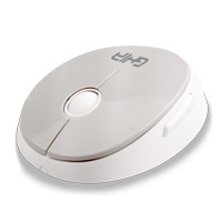Mouse Ghia GM500B, RF Inalámbrico, 1600DPI, Gris/Blanco 
