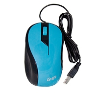 Mouse Ghia GMA50A, Alámbrico, USB, 1200 DPI, Azul 