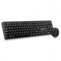 Kit de Teclado y Mouse Ghia GT5000, Inalámbrico, USB Radio Frecuencia, Negro (Español) 