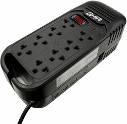 Regulador Ghia GVR-020, 800W, 2.000VA, Entrada 120V, Salida 120V, 8 Contactos  