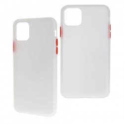 Ghia Funda con Mica AC-8926 para iPhone 11, Blanco/Semitransparente 