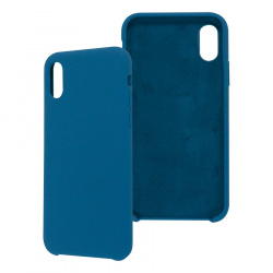Ghia Funda de Silicona AC-8910 con Mica para iPhone XS/X, Azul 