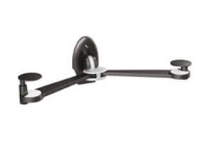 Ghia Soporte Plegable Universal para DVD, Blu-Ray, A/V, hasta 3kg, Negro/Blanco 