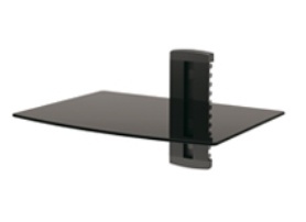 Ghia Soporte de Pared para DVD/AV, hasta 8kg, Cristal Negro 