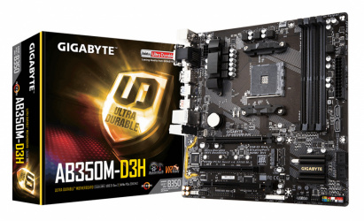 Tarjeta Madre Gigabyte micro ATX GA-AB350M-D3H, S-AM4, AMD B350, 64GB DDR4 para AMD 