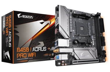 Tarjeta Madre Gigabyte mini ITX B450 I AORUS PRO WIFI, S-AM4, AMD B450, HDMI, 32GB DDR4 para AMD 