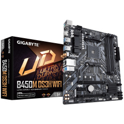 Tarjeta Madre Gigabyte Micro ATX B450M DS3H WIFI, S-AM4, AMD B450, HDMI, 128GB DDR4 para AMD 
