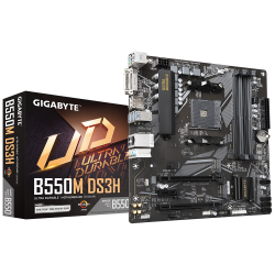 ﻿Tarjeta Madre Gigabyte Micro-ATX B550M DS3H Rev. 1.5, S-AM4, AMD B550, HDMI, 128GB DDR4 para AMD ― Requiere Actualización de BIOS para la Serie Ryzen 5000 