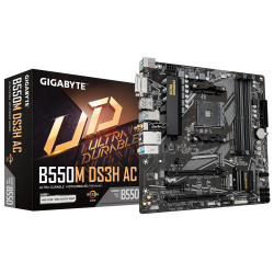 Tarjeta Madre Gigabyte B550M DS3H AC REV. 1.7, Micro-ATX, Socket AM4, AMD B550, 128GB DDR4, HDMI/DP para AMD  