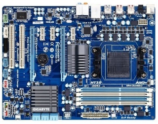 Gigabyte T. Madre ATX GA-970A-D3, S-AM3, 32GB DDR3 para Phenom II X6/X4/X2, Athlon II X4/X3/X2, Athlon FX 