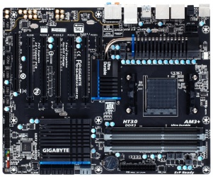 Tarjeta Madre Gigabyte ATX GA-990FXA-UD5 R5, S-AM3+, AMD 990FX, 32GB DDR3, para AMD 