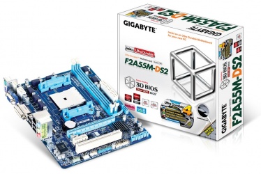 Tarjeta Madre Gigabyte micro ATX GA-F2A55M-DS2 (rev. 1.0), S-FM2, AMD A55, 64GB DDR3, para AMD 