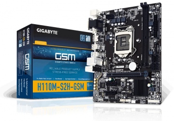 Tarjeta Madre Gigabyte Micro ATX GA-H110M-S2H-GSM, S-1151, Intel H110, HDMI, 32GB DDR4 para Intel 