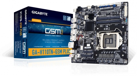 Tarjeta Madre Gigabyte mini ITX GA-H110TN-GSM PLUS, S-1151, Intel H110, HDMI, 32GB DDR4 para Intel 