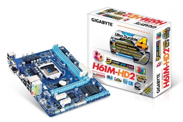 Tarjeta Madre Gigabyte micro ATX GA-H61M-HD2 (rev. 1.0), S-1155, Intel H61, HDMI, 16GB DDR3, para Intel 