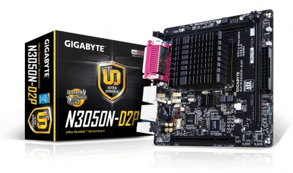 Tarjeta Madre Gigabyte mini ITX GA-N3050N-D2P (rev. 1.0), S-1170, Intel Celeron N3050 Integrada, HDMI, 2x 8GB DDR3 